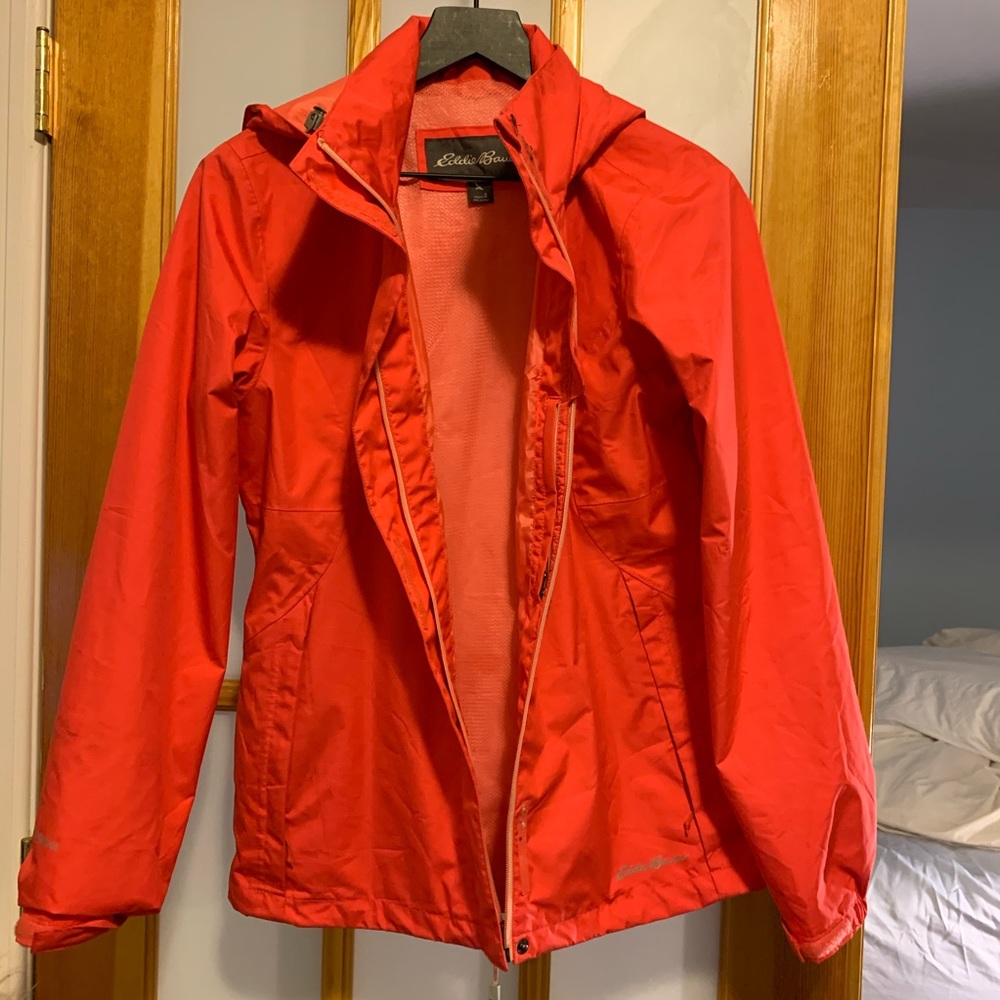 Orange Eddie Bauer Rain Coat